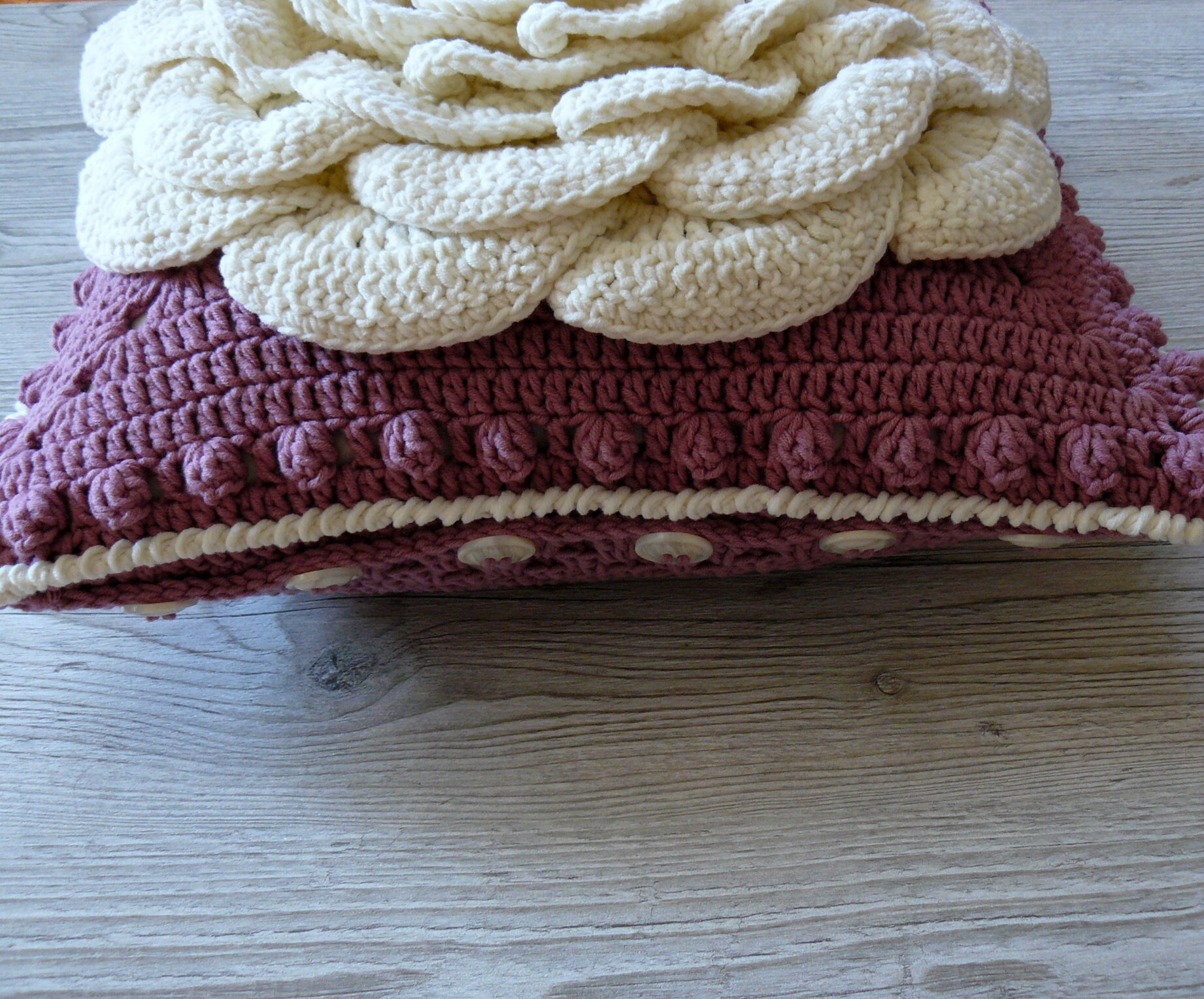 Decorative pillow Knit pillow cover Accent pillow Cream throw Etsy