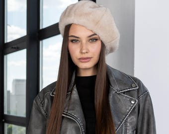Vintage Brown Fur Velvet Hat - Etsy display picture 1