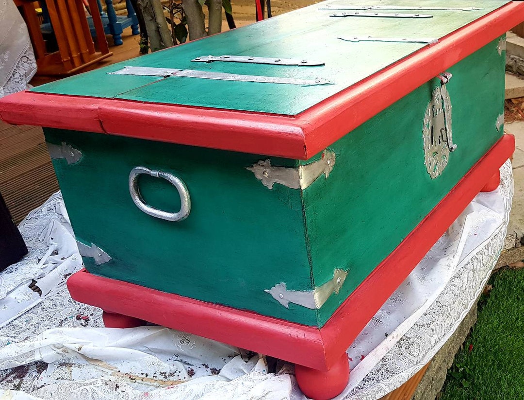 Upcycled 19th Century Antique Wooden Blanket Box Coffee Table Etsy UK