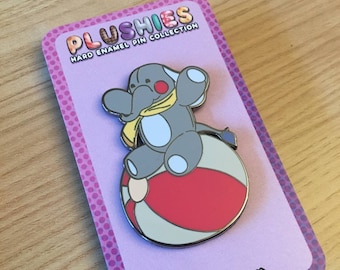 Stuffed Elephant Enamel Pin - Plushies Enamel Pin Series 1