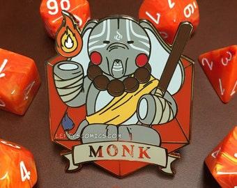 Elephant Monk | Dungeons & Plushies Hard Enamel Pins