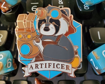 Raccoon Artificer | Dungeons & Plushies Hard Enamel Pins