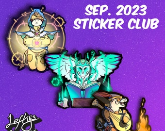 Dungeons & Plushies Vinyl Stickers - Sticker Club Leftovers SEP 2023