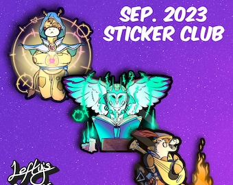 Dungeons & Plushies Vinyl Stickers - Sticker Club Leftovers SEP 2023