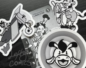 Steamboat Geoffrey Vinyl Stickers - Sticker Club Leftovers JAN 2024