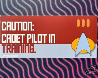 Caution Cadet Pilot in Training - Bumper Sticker