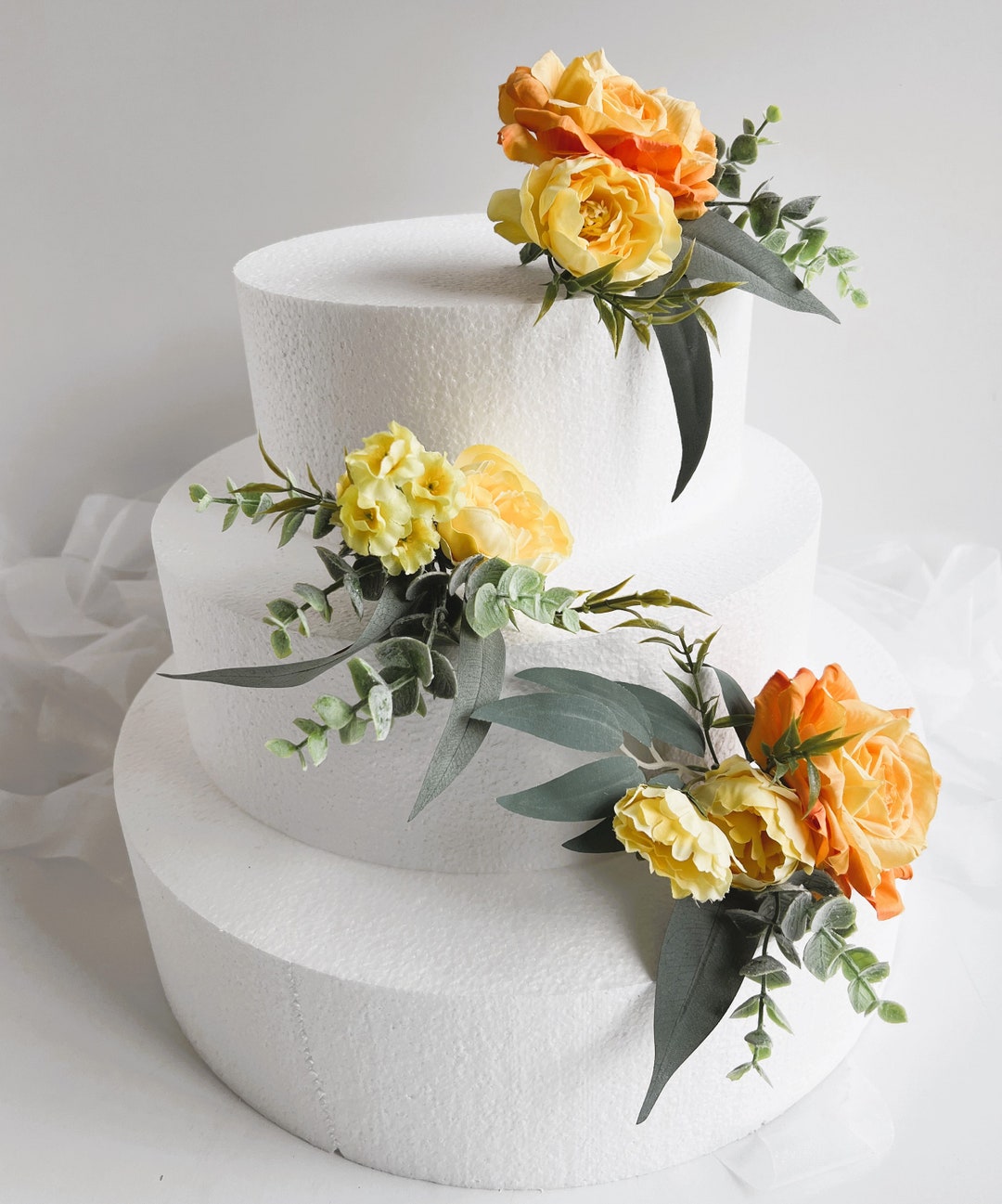 Cake Topper Arrangements Wedding Cake Toppers Flowers Faux Etsy