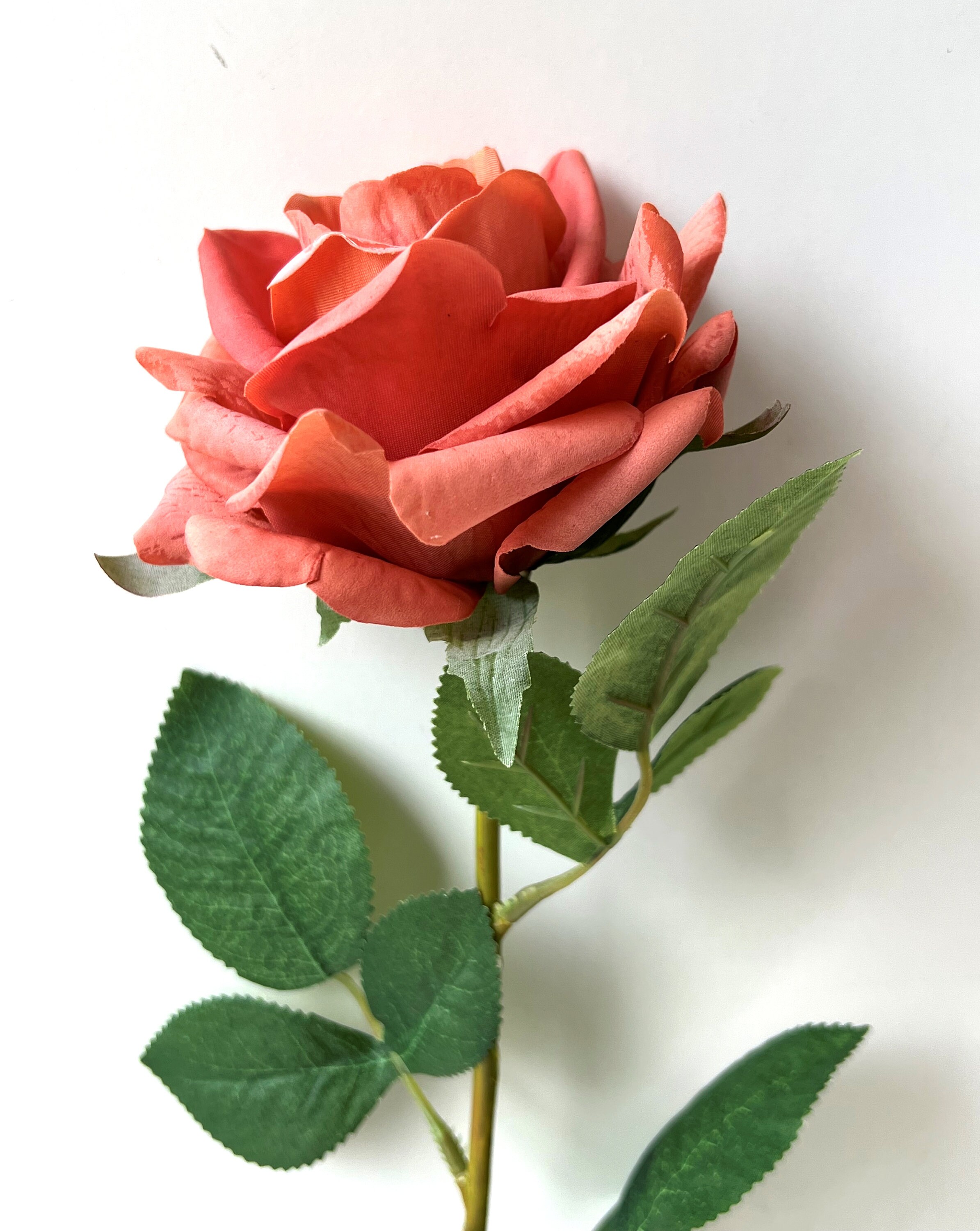 Real Touch Rose Stem Latex Fresh Touch Rustic Terracotta Brown Etsy