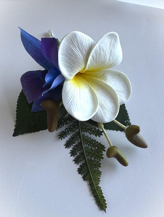 Fleurs Plumeria Artificielles - Lot 9 Fleurs Latex Tige Longue Déco Hawaii