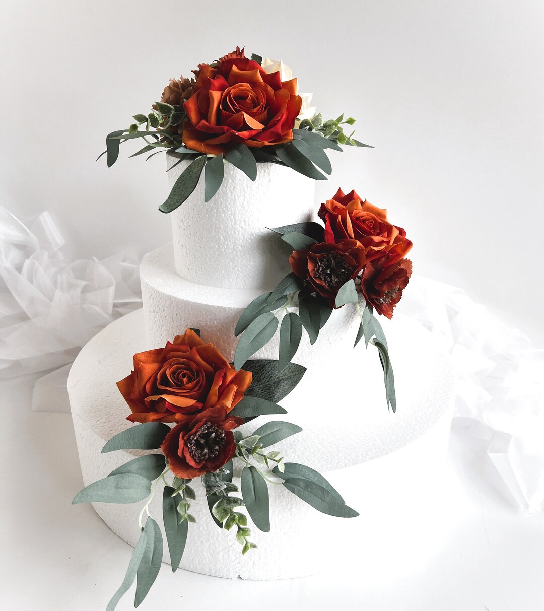 Cake Topper Arrangements Flowers Wedding Cake Decorations - Etsy