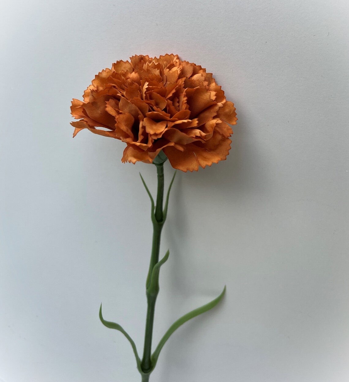 Burnt Orange Real Touch Flowers Latex Carnation Flower Stems Etsy