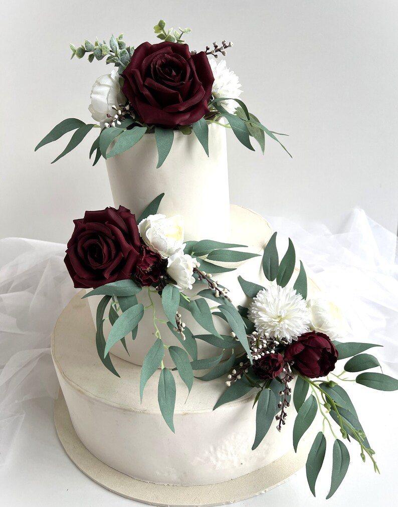 Wedding Cake Topper Flower Arrangements Cake Toppers Cake Etsy