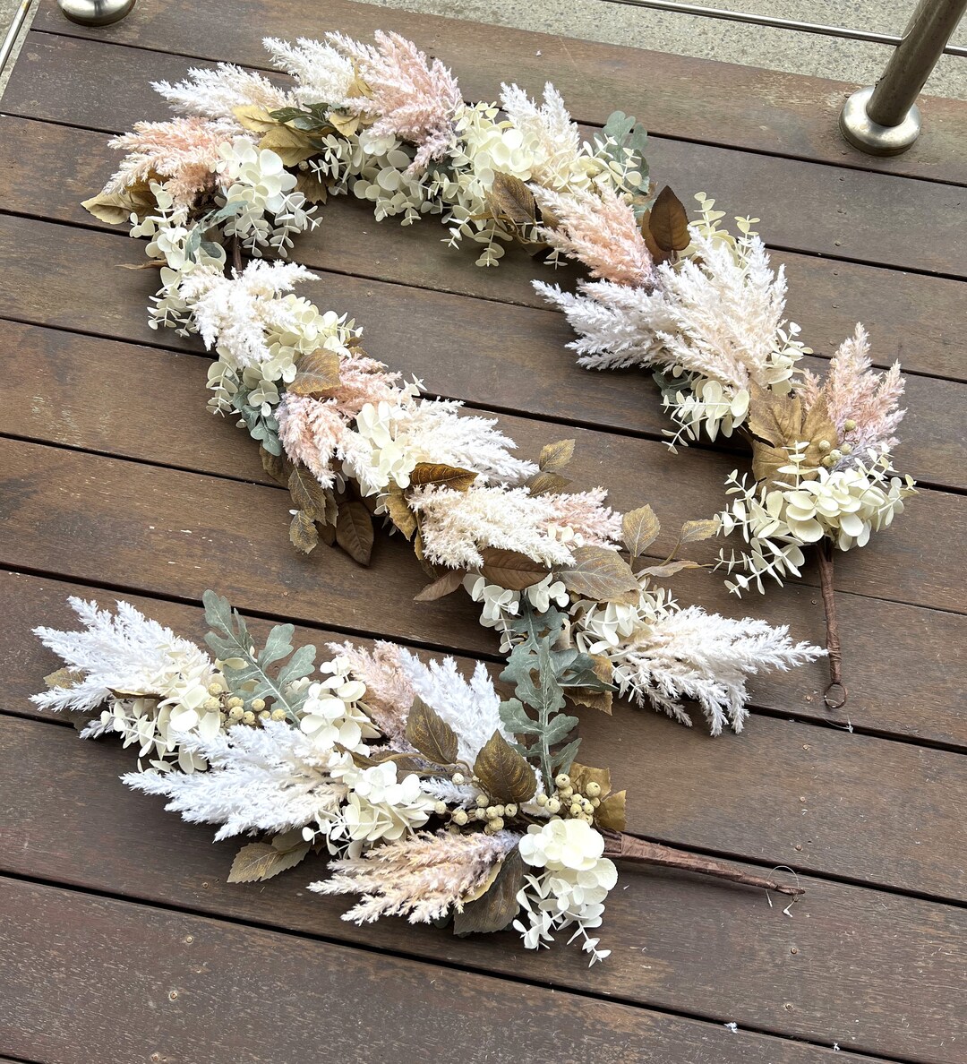 Wedding Garland Pampas Grass Garlands Eucalyptus Falls Wedding Etsy
