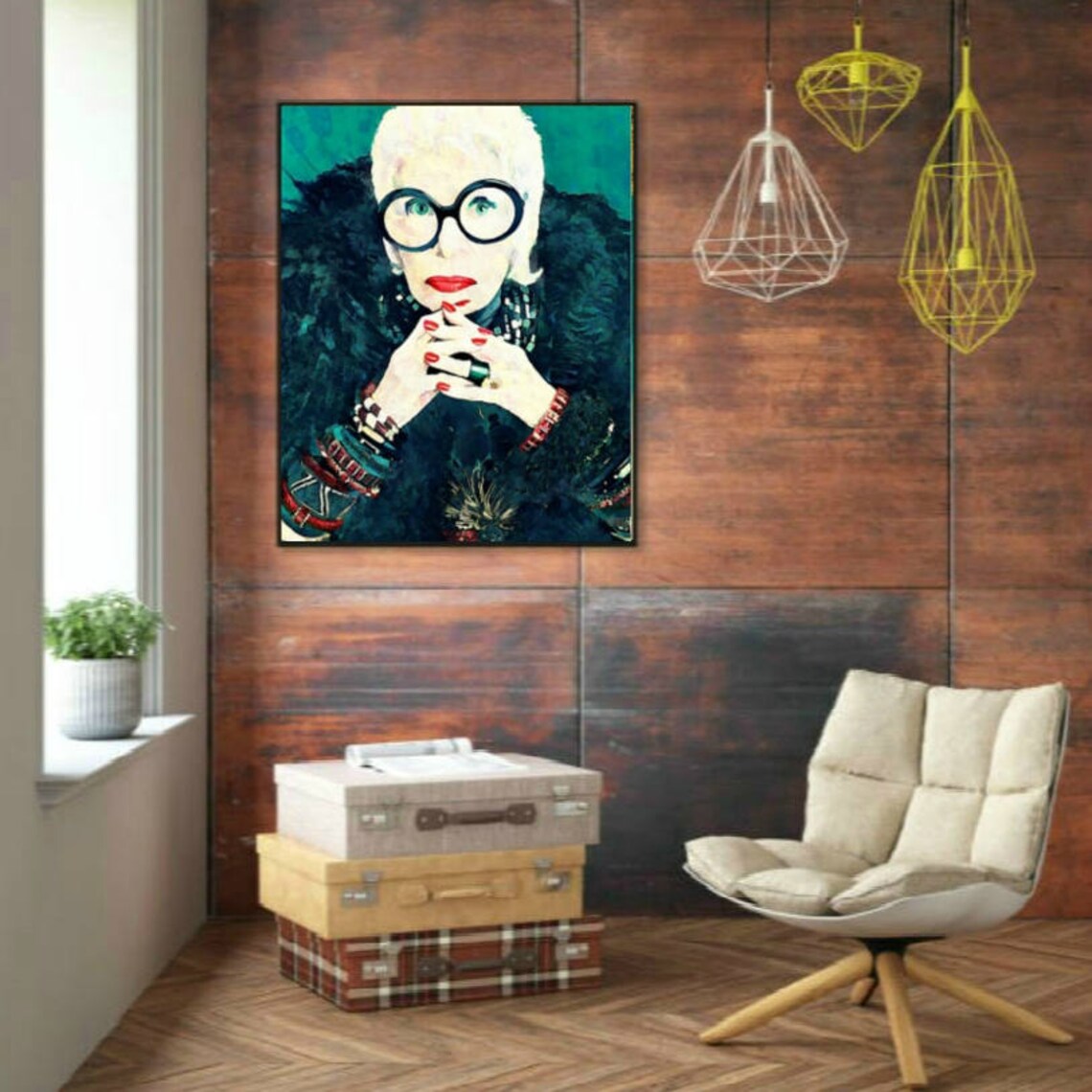 Iris Apfel Art Print or Canvas Wall Art Artwork Gift Etsy