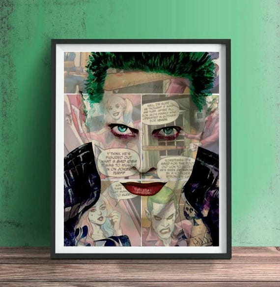 Suicide Squad Joker Canvas JARED LETO Poster Photo Painting on CANVAS Wall Art