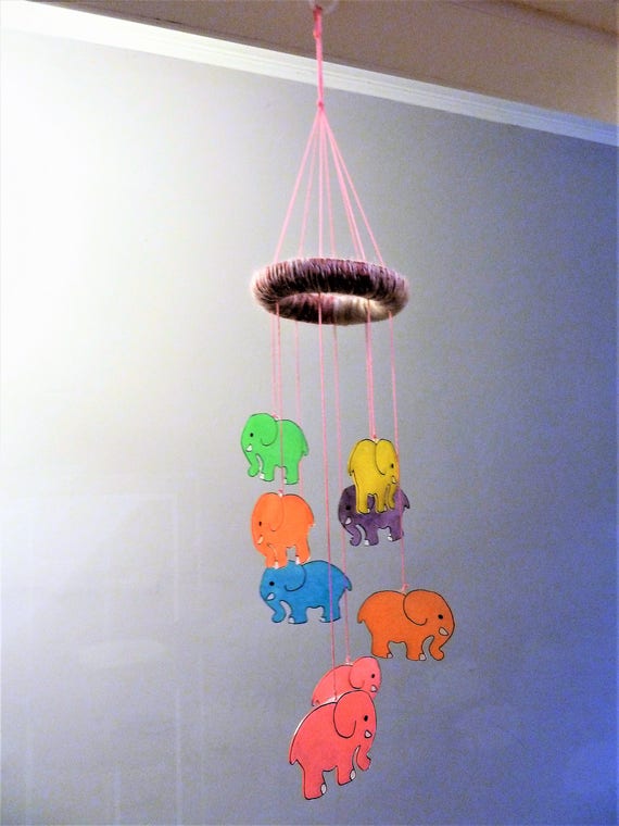 colourful baby mobile