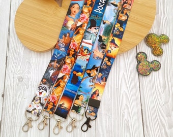 SALE Disney Classic Princess movie Pocahontas  - badge holder - Disney character lanyard - kids lanyard - Key holders clip gift