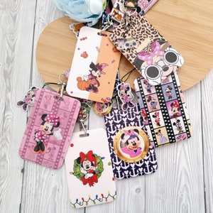 Minnie Mouse Lanyard / sleutelhanger / lanyard badgehouder / Bijpassende Plastic ID-naam - Disney karakter lanyard - met veiligheidsafscheidingsclip