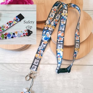 Disney Donald Duck-filmrol Sleutelkoord / sleutelhanger / sleutelkoord badgehouder Sleutelkoord Disney-personage met veiligheidsclip geweldig cadeau