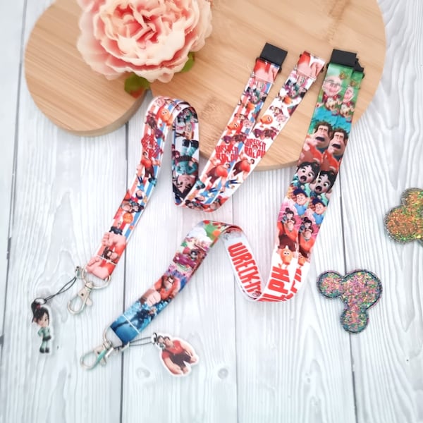 Disney Pixar Wreck-it Ralph Vanellope for ID card / keychain lanyard badge holder Disney character lanyard safety breakaway clip great gift