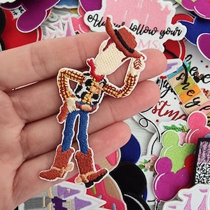 Toy Story Woody Character Pick and mix Disney patches Embroidered patch / Iron on Patch / Clothes material patch / T-shirt Iron or sew On