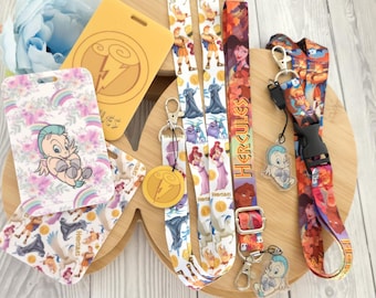 Hercules Disney Lanyard with Safety Clip & ID Badge Holder Phone Key chain Wristlet
