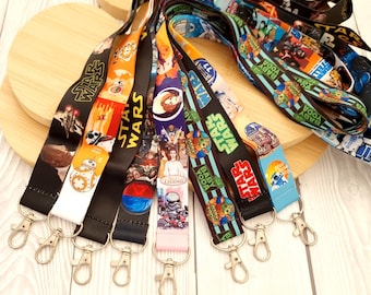 Sale Disney Star Wars stormtrooper Darth Vader  - badge holder - Disney character lanyard - kids lanyard - Key holders clip gift