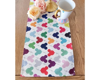 Disney Mickey Minnie mouse Disney ear shape balloon / balloons colorful party Table runner decoration hessian disney Holiday runner gift