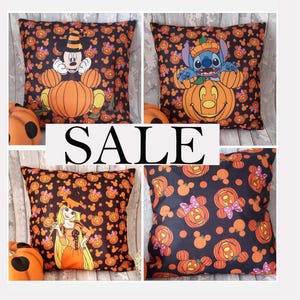 Sale Disney Minnie Halloween Mickey Minnie Princess Pumpkin ears cushion cover throw pillow 45cm home Disney Halloween decoration decor