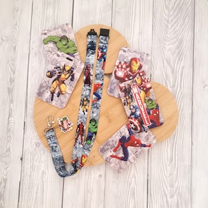 Marvel Iron man Spiderman Hulk Black Panther heldenpersonage Lanyard / sleutelhanger / badgehouder sleutelkoord / plastic ID-cadeau - met veiligheidsclip