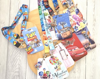 Toy Story Wall-e Up Cars Inside out ID Card Lanyard / keychain / lanyard badge holder Disney character lanyard safety clip / Pick & Mix