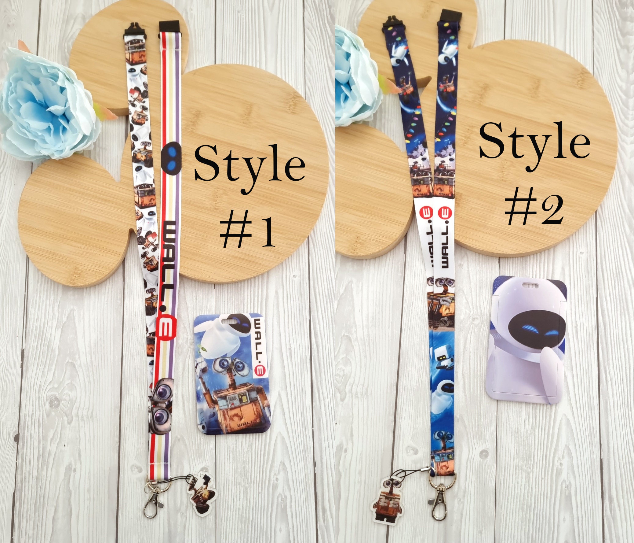 Tcb Keychain Tcb Creations Wall-E & Eve Keychain - ID Holder With Cartoon Robot ...