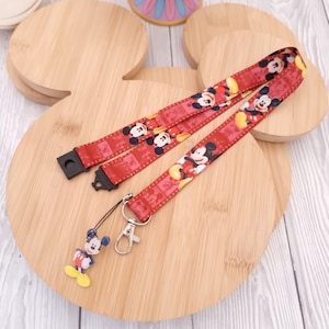 Disney Mickey Lanyard – Keychain Badge Holder for ID Card - Safety Breakaway Clip Character for work /teacher / student holiday gift