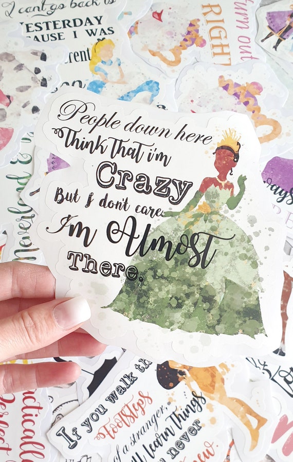 Disney Princess and the Frog Tiana Quote Almost There Sticker