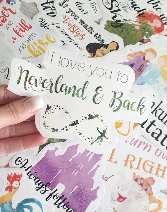 Disney Peter Pan Sticker Quote I Love You to Neverland and Back