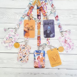 Hercules Meg Pegasus Disney-sleutelkoord / sleutelhanger / badgehouder sleutelkoord / bijpassende plastic ID-naam - sleutelkoord karakter met cadeau veiligheidsclip