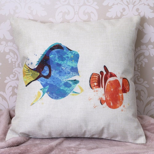 Finding Nemo Dory Splash Colour Inspired Cushion Throw Pillow Etsy
