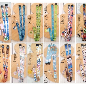 Disney Mickey Monster Inc Hercules Pegasus Up Lanyard / keychain / lanyard badge holder Disney character lanyard safety clip gift image 13