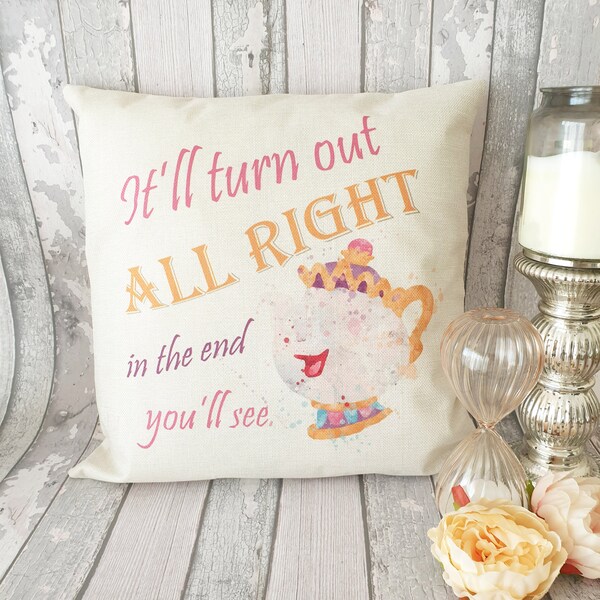 Beauty and the Beast Quote Pillow Cover Etsy
