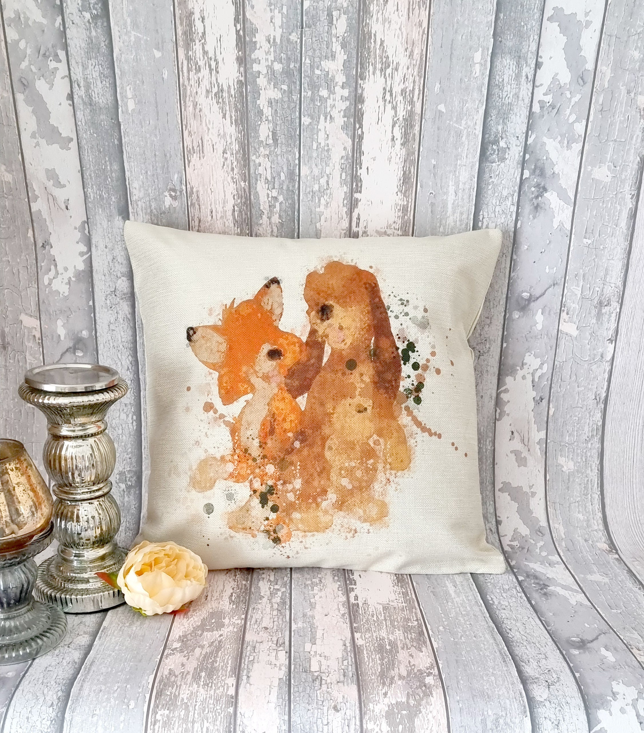 Beauty and The Beast Tale as Old as Time Linen Cotton throw Pillow Cover
