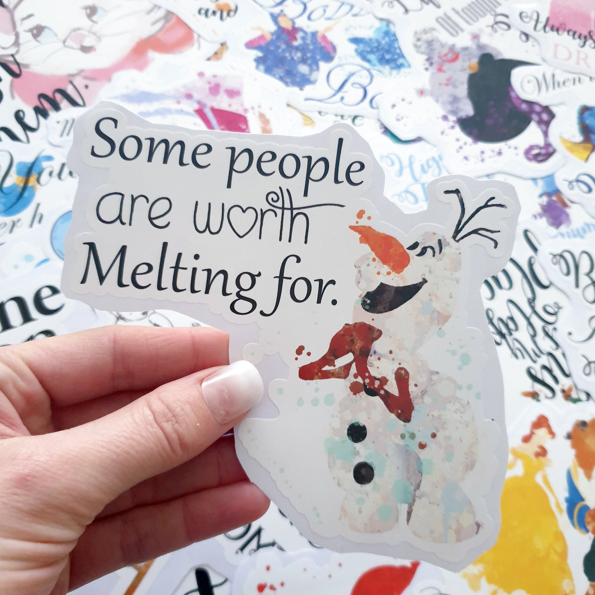 Worth Melting For Kids Room Wall Art Decal Sticker Olaf Frozen Quote Disney Worth Melting For Kids Room Wall Art Decal Sticker Olaf Frozen Quote Disney