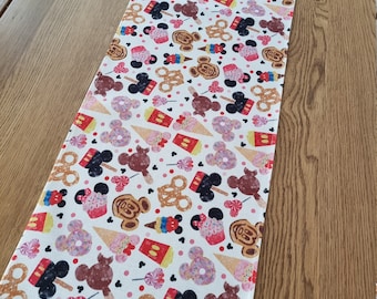 Minnie & Mickey Disneyland candy sweet snack treats ears  natural hessian linen table mats dinning runner place mats Disney home décor