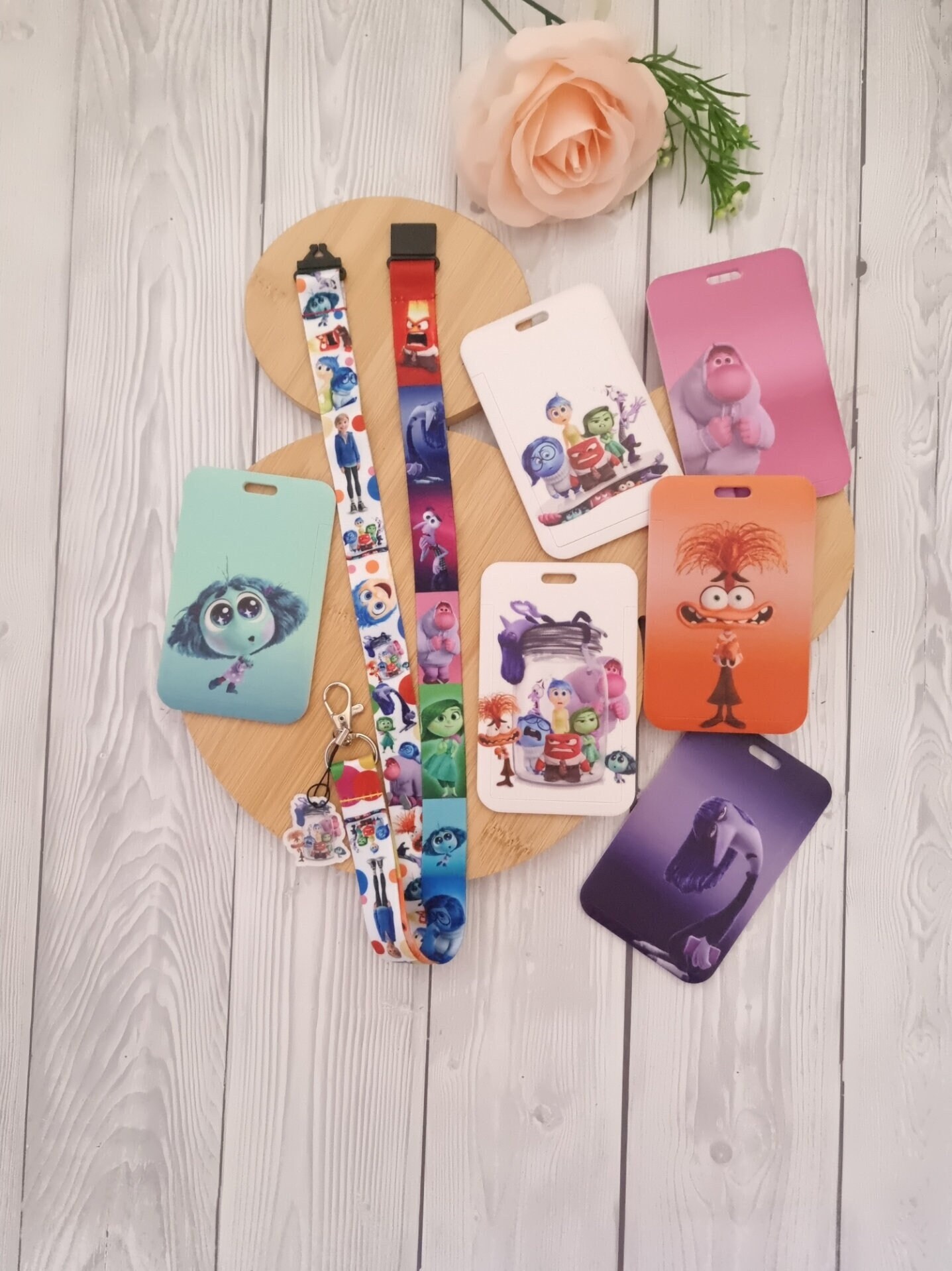 Portachiavi Inside Out 2 In PVC, 9 Stili Diversi, Con Personaggio Ansia, Per Bambini 5+