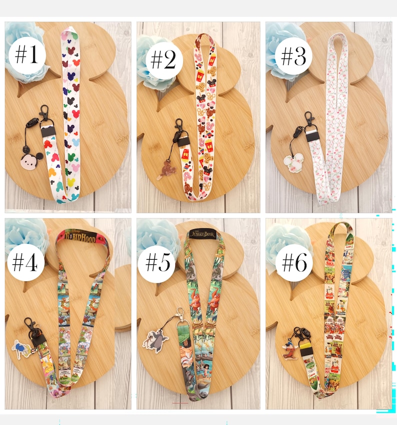 Globo de oreja de Mickey Stitch de Disney vintage, Castillo Ratatouille, Hércules, WALL-E, cordón/llavero/insignia de identificación/cordón de personaje de Disney, regalo imagen 3