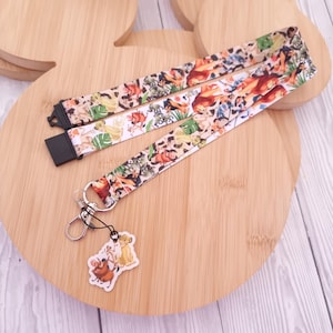 Disney Lion King Mufasa Simba Scar Rafiki orejas cordón / llavero / cordón porta credencial clip de seguridad de personaje de Disney gran regalo