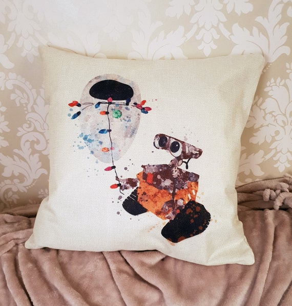Disney Wall e and Eva Couple Love Inspired Cushion Cover Throw Pillow 45 by 45 Cm Disney Bedroom Gift Etsy Canada