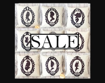 Disney Villains Throw Pillow Cover, Silhouette Art - 45cm