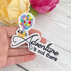 Parches de Disney para elegir y mezclar con cita de Up House: parche bordado, parche para planchar, parche para ropa, parche para planchar o coser