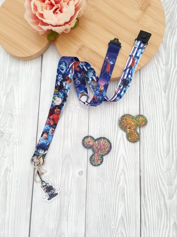 Disney Pixar Onward for ID Card / Keychain / Lanyard Badge Holder Disney  Character Lanyard Safety Breakaway Clip Great Gift 