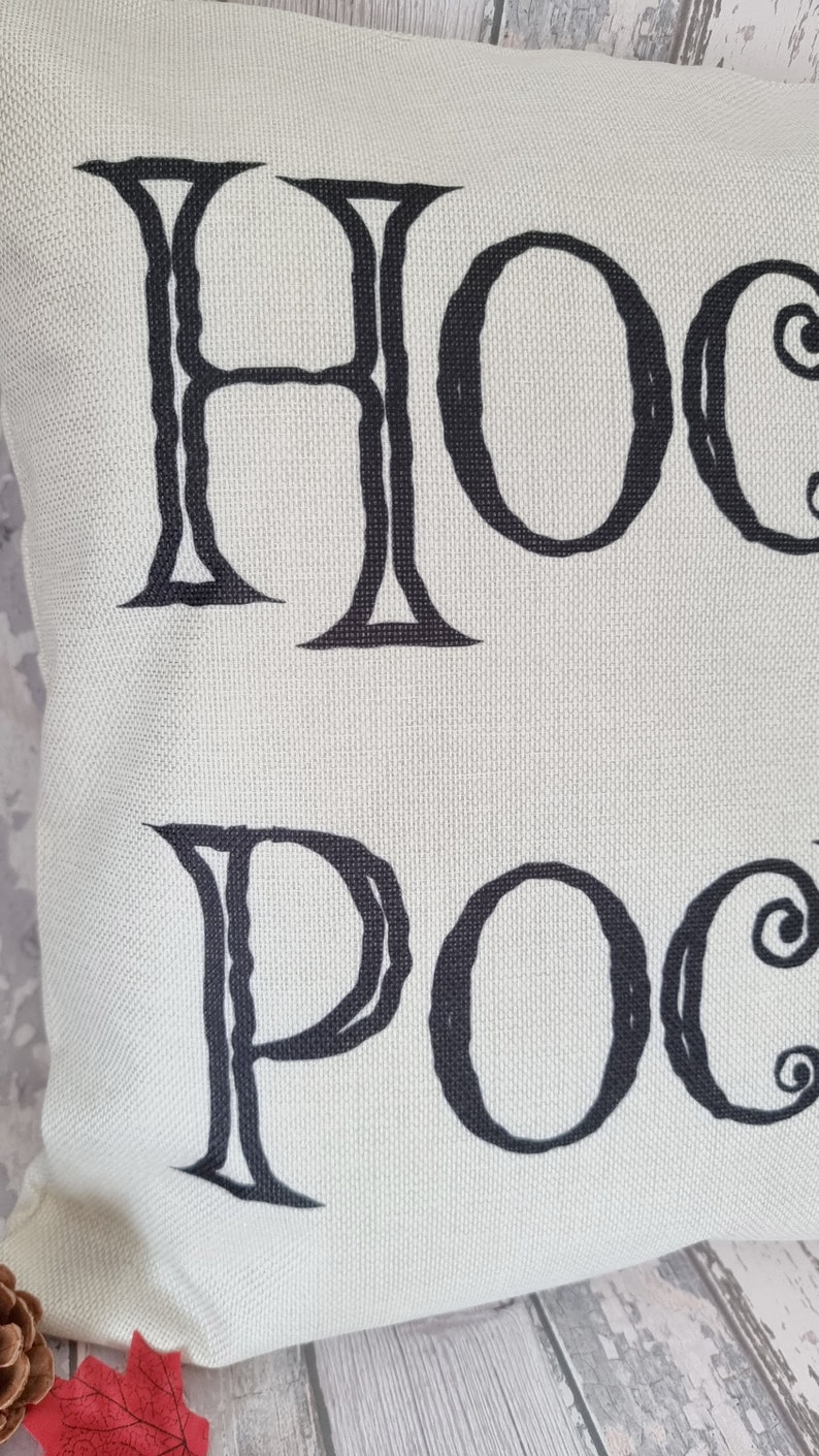 Halloween Disney black word quote Hocus Pocus inspired cushion cover throw pillow 45cm gift home Halloween decoration image 5